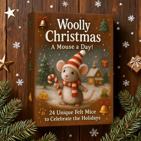 2025 Felt Mouse Advent Calendar 24-Day Christmas Countdown with Handmade Felt Mice Ornaments Holiday Keepsakes for Home Decor Collectors