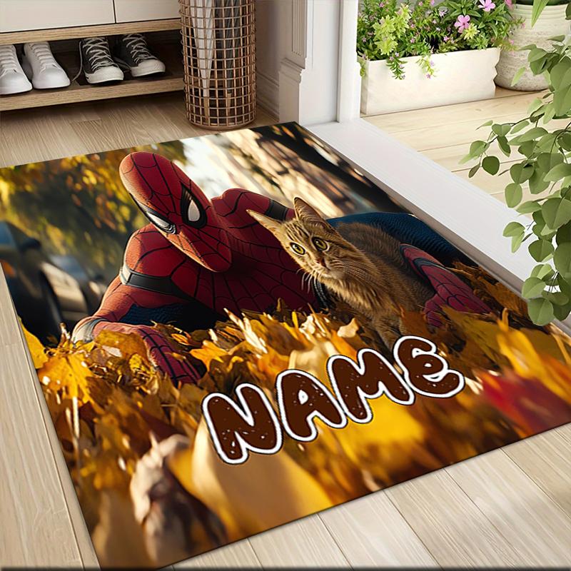 Custom Name "Spider-Man: Spider-Verse" Carpet Rug Customizable Soft Washable Anti-Slip Home Living Room Sofa Mats Personalized Rug. 0909315