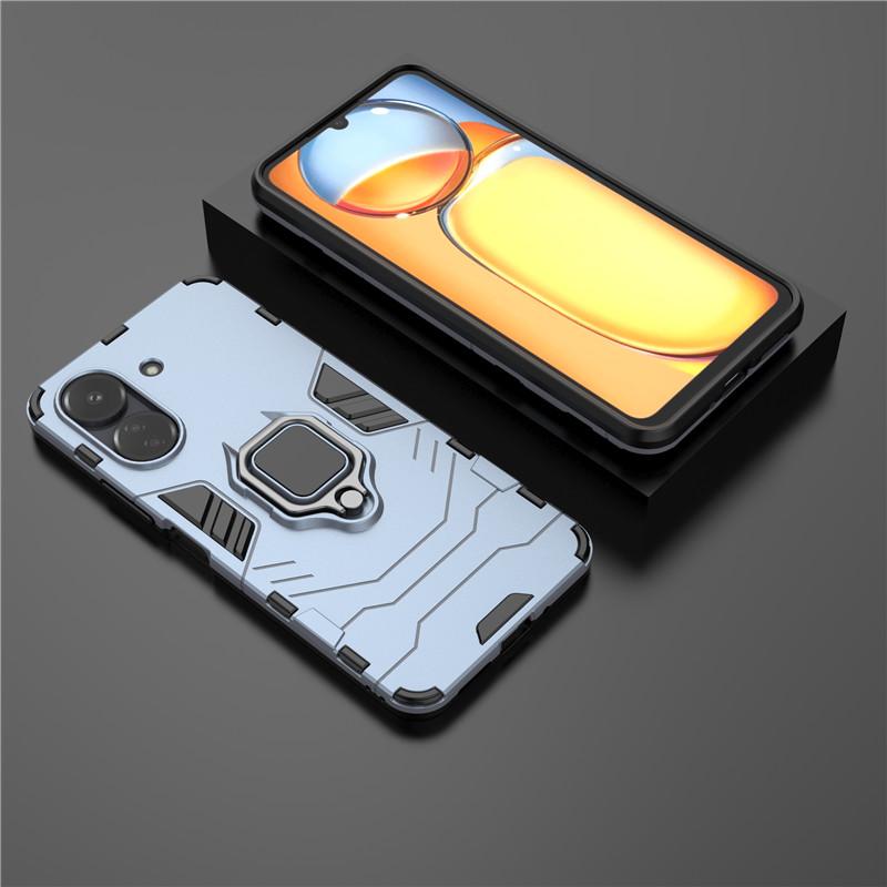 For Xiaomi Redmi 13C Case Hard Armor Finger Ring Protective Bumper For Redmi 13C 12 12C 10C 10 9 9C 9T Case For Redmi 13 Cover