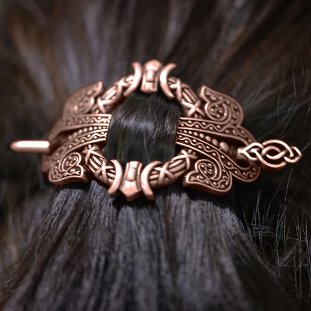 Retro Baroque Viking Hair Clip Alloy Hair Stick Viking Metal Celtic Hair Clip Hairpin