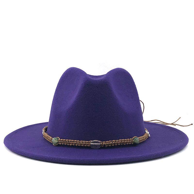 Cappelli Trilby Autunnali a Tesa Larga Moda Femminile Maschile Cappello a Cilindro Cappello Jazz Inverno Cappello Panama Fedora Vintage Uomo Cappello Mafia Feltro 56-60CM
