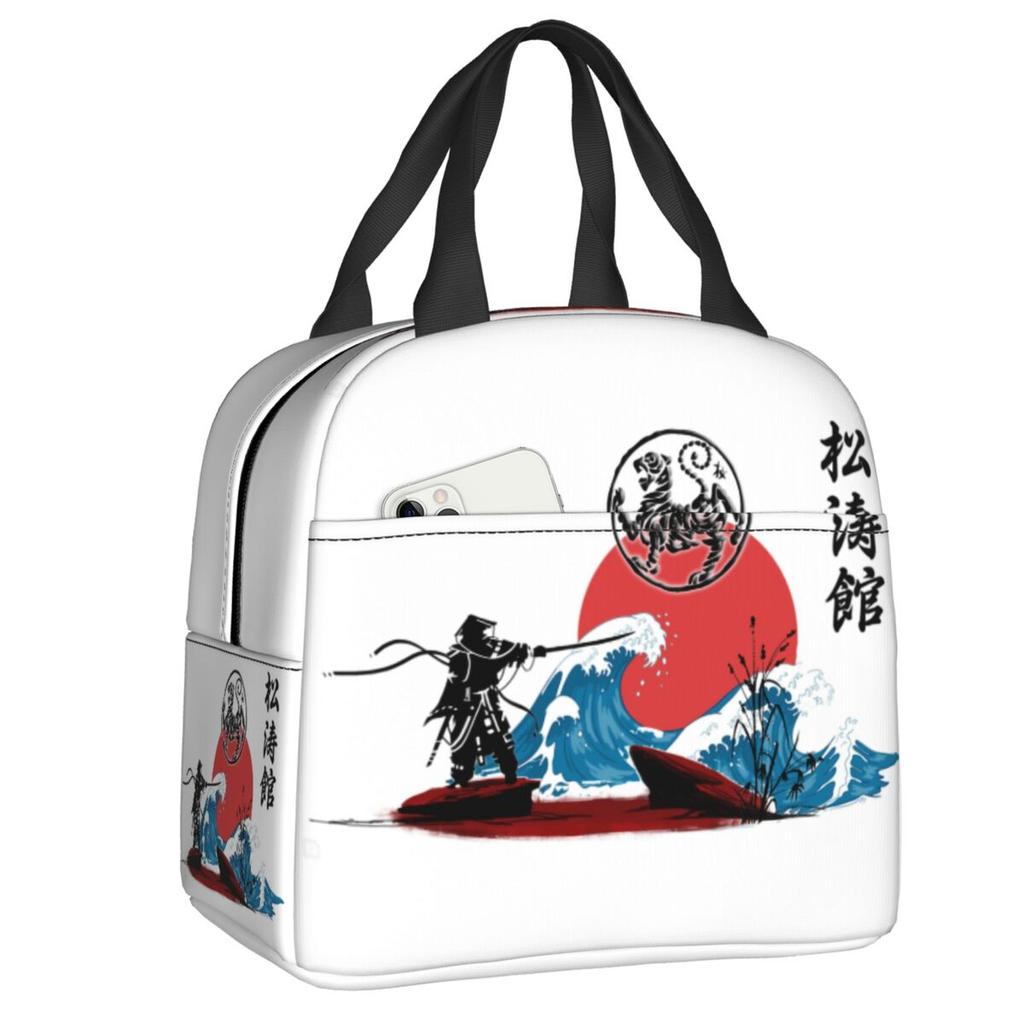 Custom Shotokan Karate Insulated Lunch Bags for School Office Portable Cooler Thermal Lunch Box Women Children
