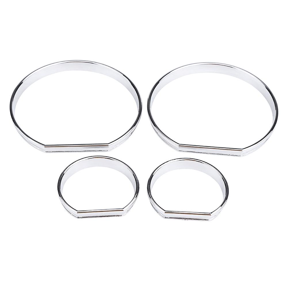 4pcs Car Front Dashboard Speedometer Gauge Decoration Frame   Rings Trim for   E46