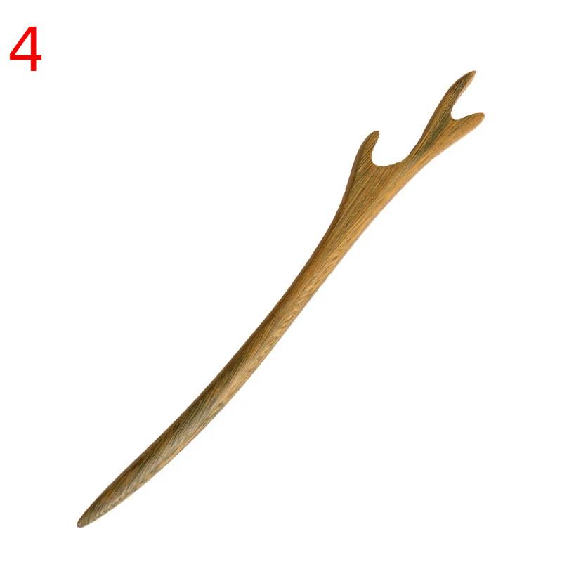 Vintage Haarstab Naturgrünes Sandelholz Haarnadel Frauen Mädchen Haarspangen Nadeln Antike Chinesischer Stil Haarschmuck Schmuck