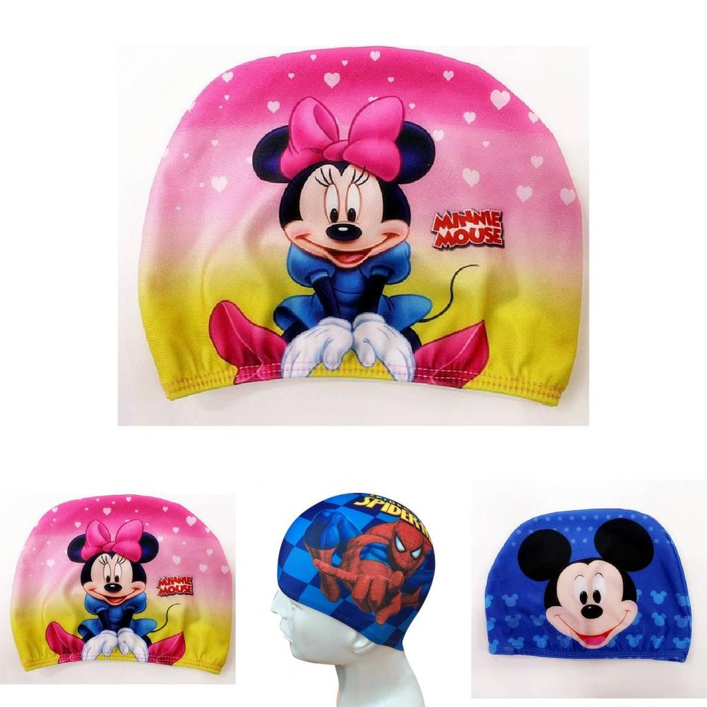 Wholesale Children's Cartoon Swim Cap Boys Girls Baby Colorful Polyester Cute Fashion Cartoon Comfortable Swimming Hat