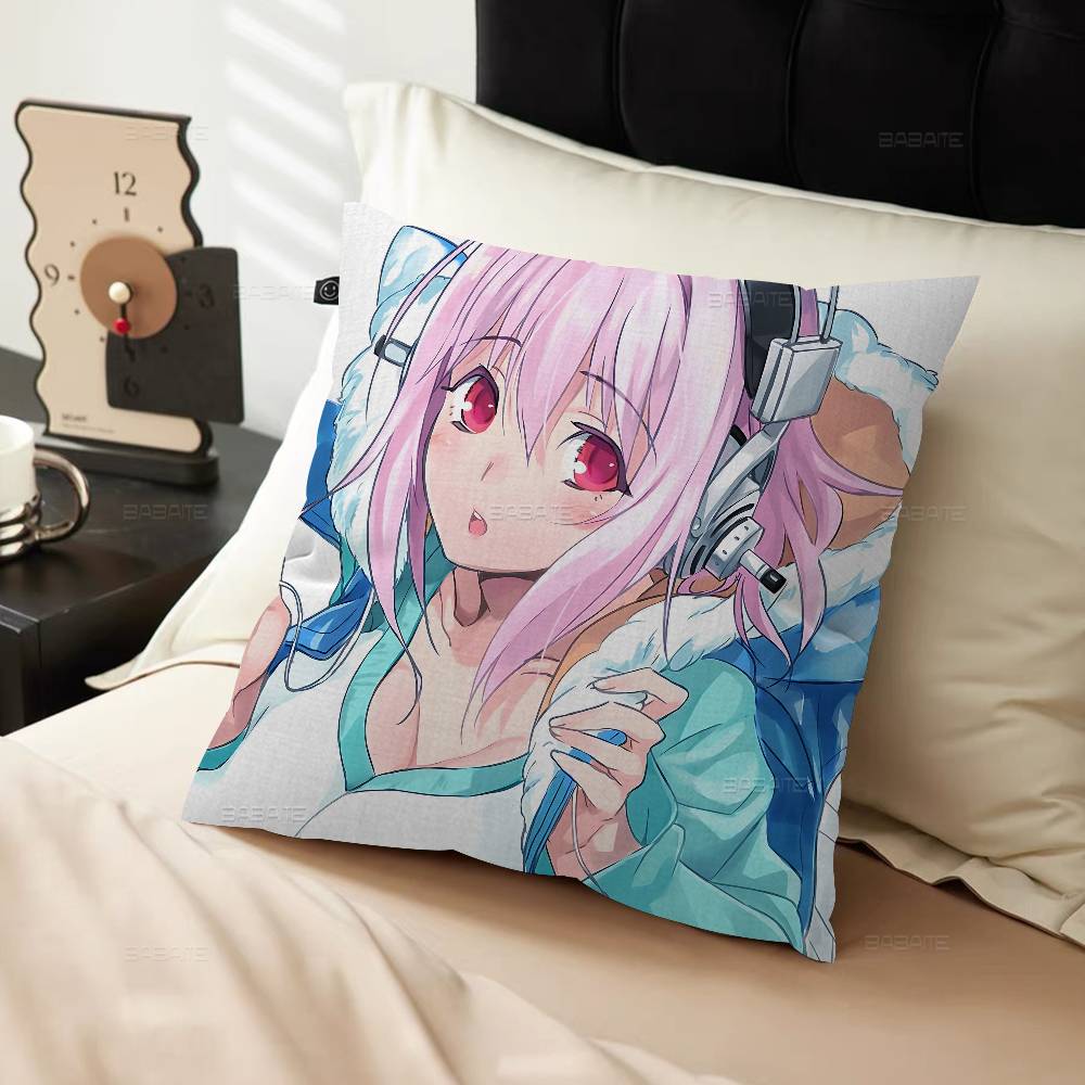Super Sonico Manga Anime 45*45cm Cushion Cover Pillow Cover Decor Pillowcase Home Pillowcase for Couch Pillow