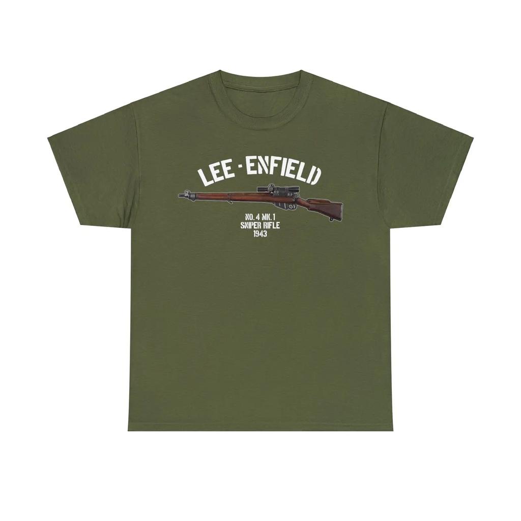 WWII British Army Enfield Sniper Rifle TShirt 100 Cotton ONeck Short Sleeve Summer Casual Mens Tshirt Size S3XL