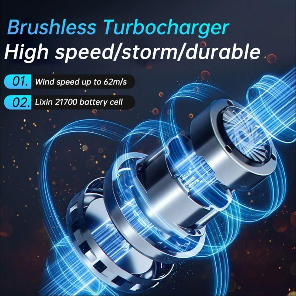 140000RPM Turbo Jet Fan Power Display Blower Cleaner Portable Brushless Vacuum  Car Cleaning