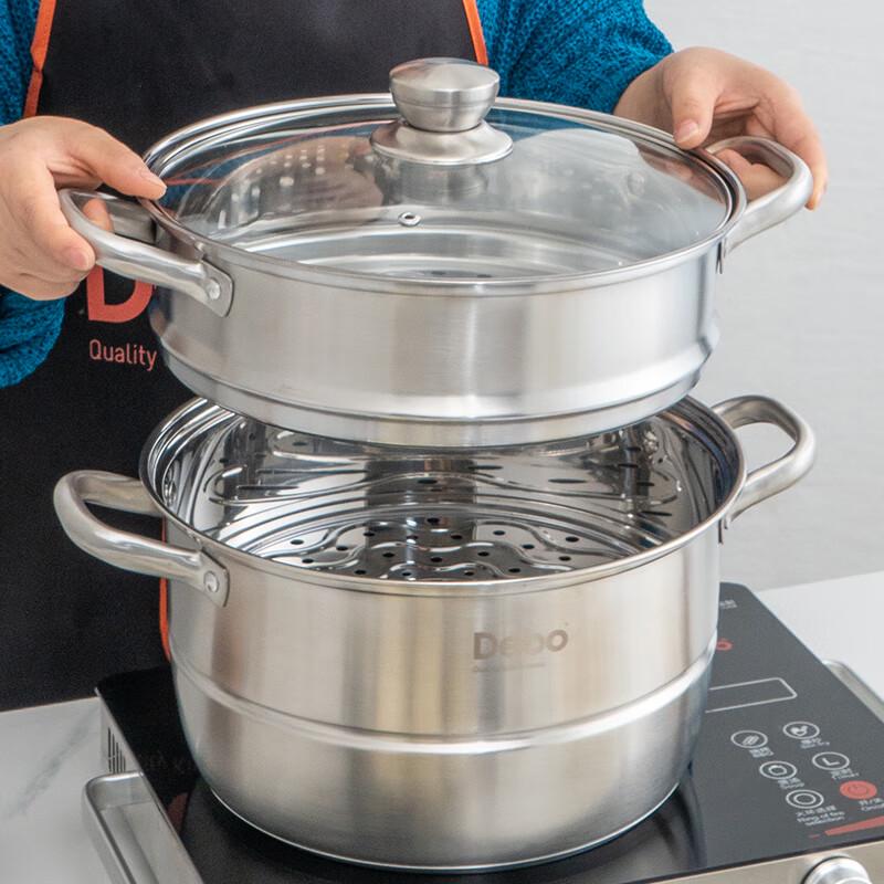Debo Würzburg Mehrfach-Kochfeld 2-lagiger Edelstahl-Dampfgarer