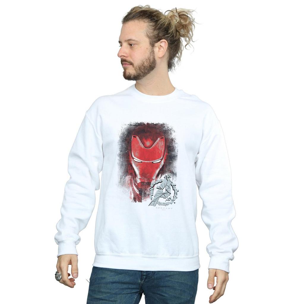 Marvel Mens Avengers Endgame Iron Man Brushed Sweatshirt