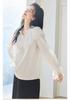 Spring "Bohemian" series gentle fairy style top sweet lace doll collar tied shirt