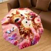 1PC Giraffe Flowers Umbrella-8-Rib Reinforced, Automatic Open, Lightweight & Durable, Fashion Accessory for Outdoor-L0402