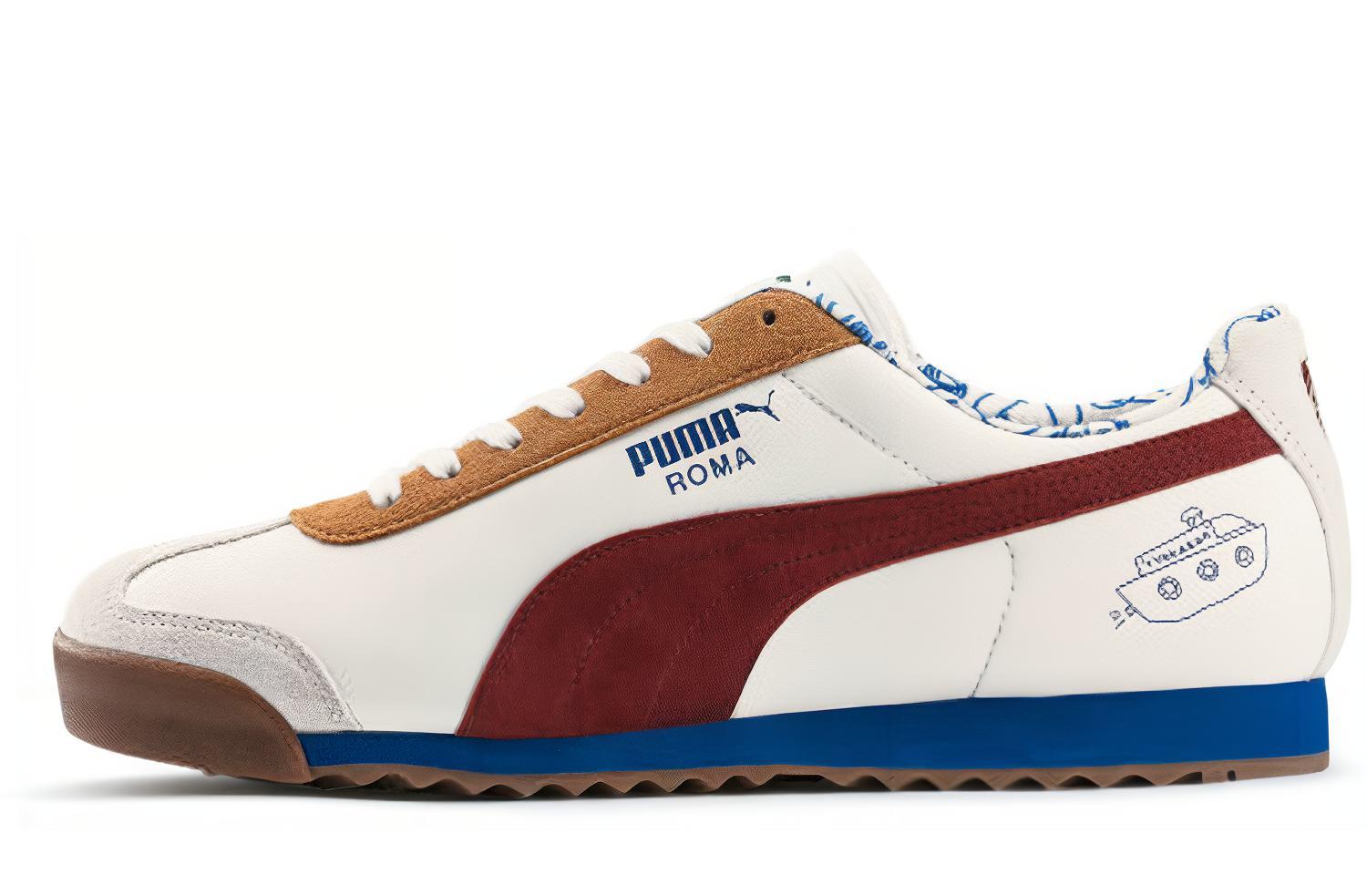 PUMA Tyakasha Roma White Crimson Yellow 370126-01 42