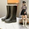 Fashion Botas Fashion Versatile Woman Shoes 2025 Spring New Women's Rain Boots Simple and Non Slip Women High Boots Zapatos De Mujer