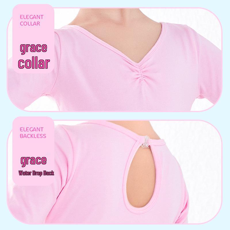 Dziewczęcy letni strój taneczny: Strój Łaciński i Baletowy z Krótkim Rękawem