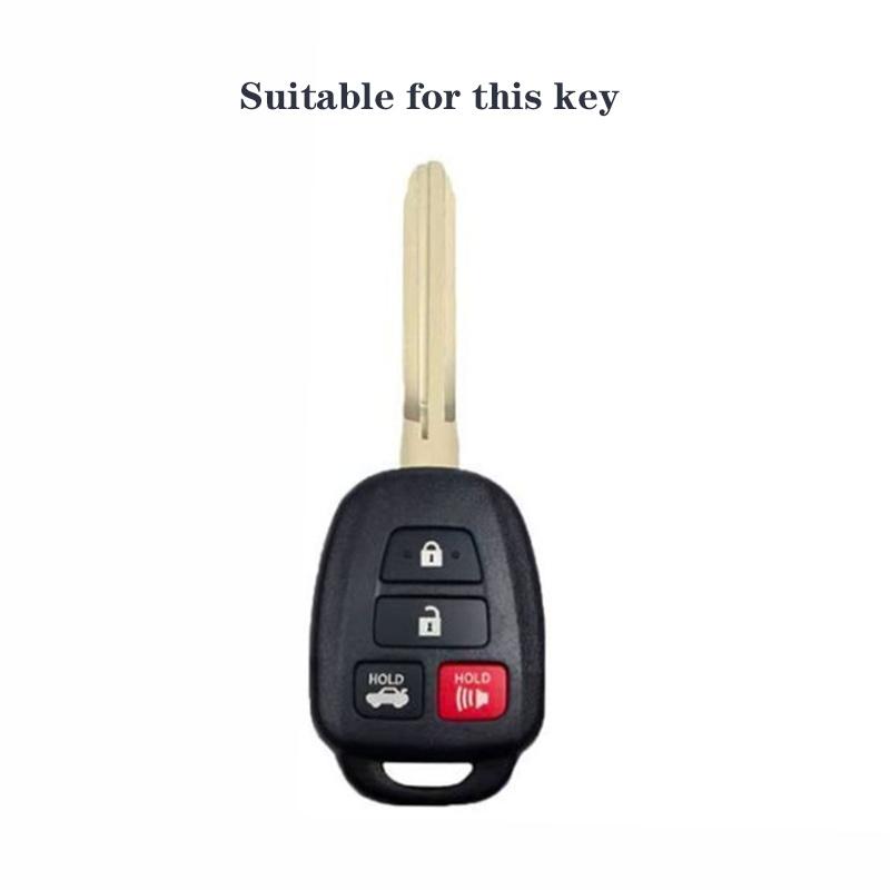 4-Tasten Silikon Auto Schlüsselhülle Abdeckung Fob Tasche Für Toyota Prius Rav4 Camry Corolla 2014 Schale Schutz Zubehör