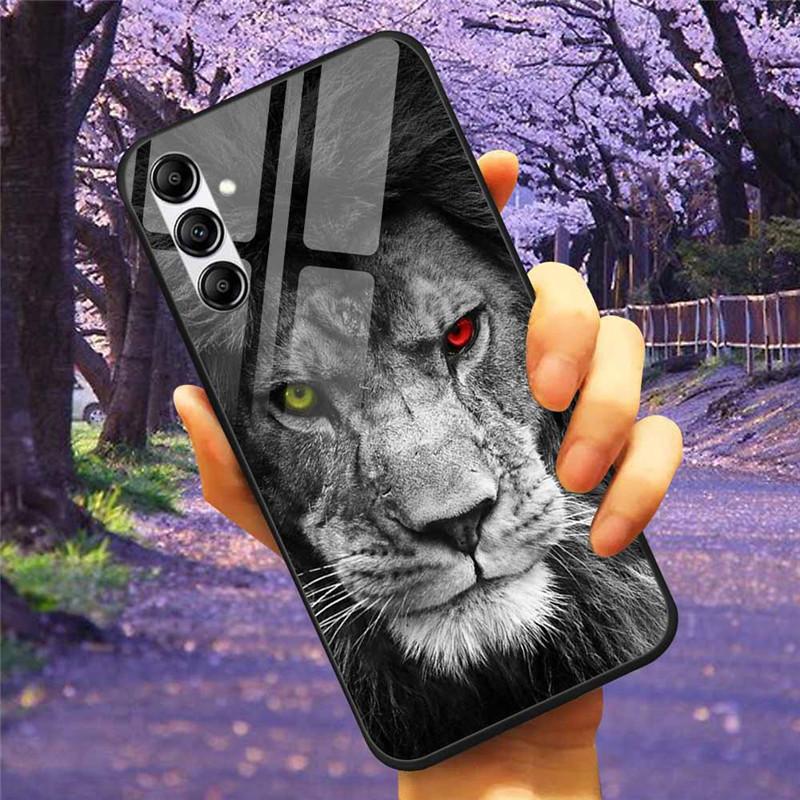 Tempered Glass Phone Case For Samsung A34 A14 A54 5G Cover For Galaxy A13 A137F A24 M54 A8 Plus Hard Back Bumper A 54 GalaxyA34