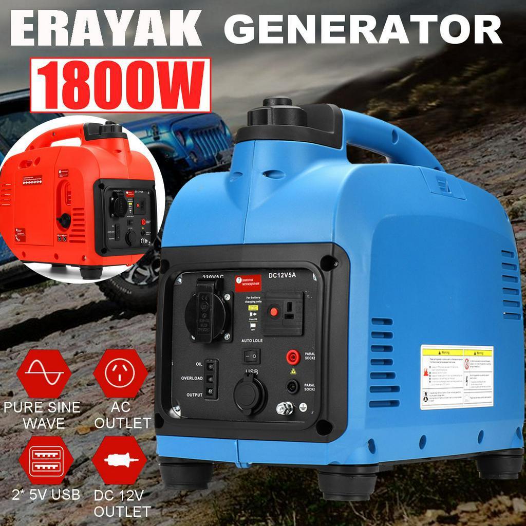 1800W 110V/ 220V/230V Portable Gasoline Generator 50 Hz Volt Home Small Mini Outdoor Low Mute Car Generator