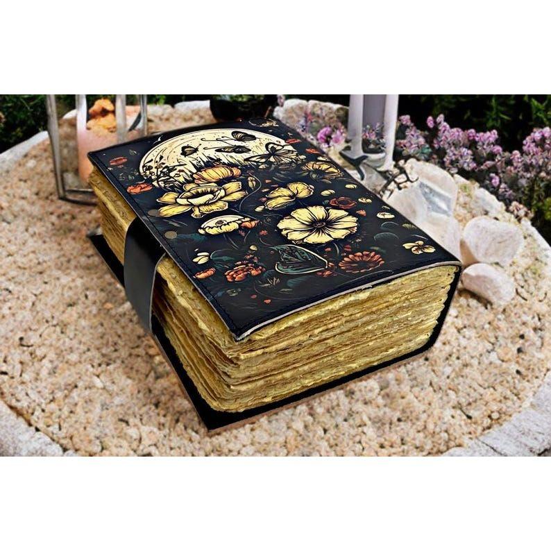 Fox Leather Grimoire •  Handmade Spellbook • Rustic Animal Journal & Gift for Him