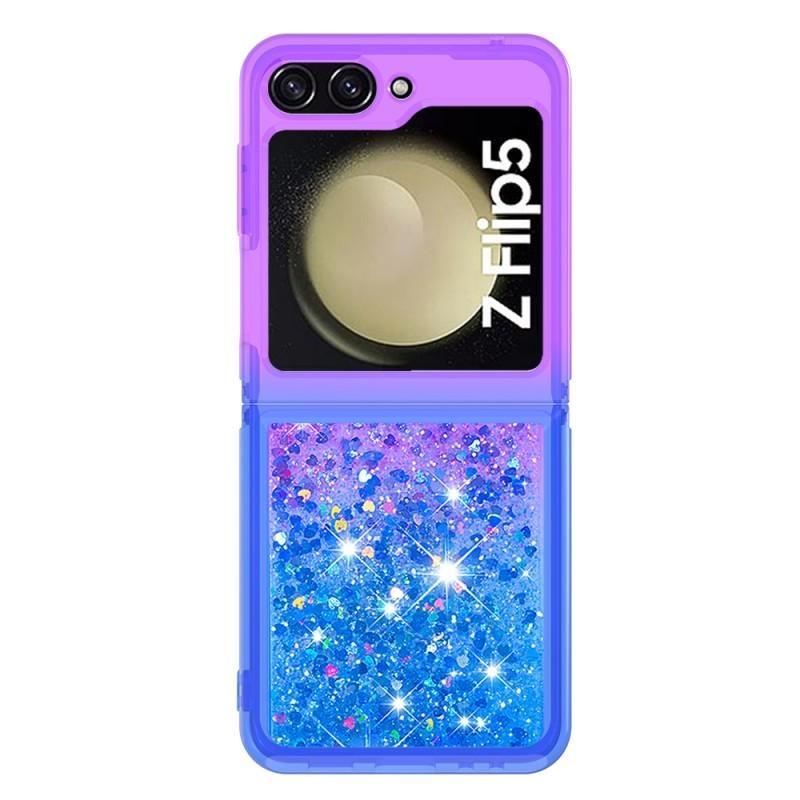Shiny Glitter Gradient Liquid Quicksand Case for Samsung Galaxy Z Flip 5 Anti-drop TPU Soft Cover for Samsung Galaxy Z Flip 4 3 Protection Case