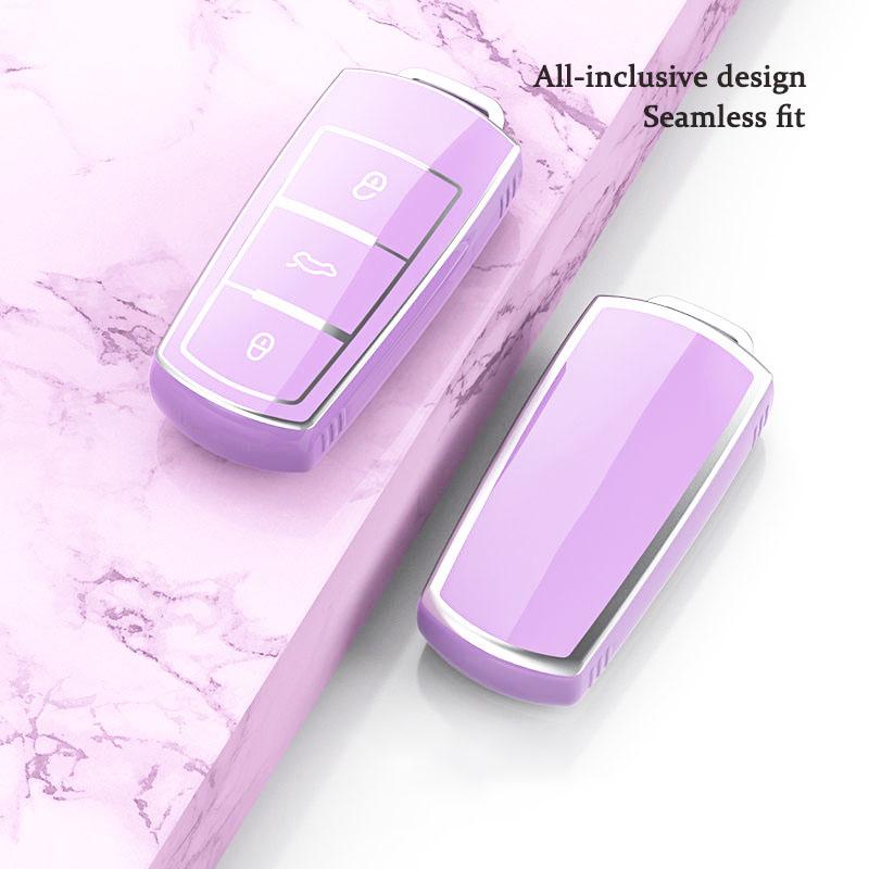 Soft Tpu Car Remote Key Case Cover Shell Fob For Volkswagen Vw Cc Passat B6 B7 Passat 3C Cc Car Key Protection Cover Accessories
