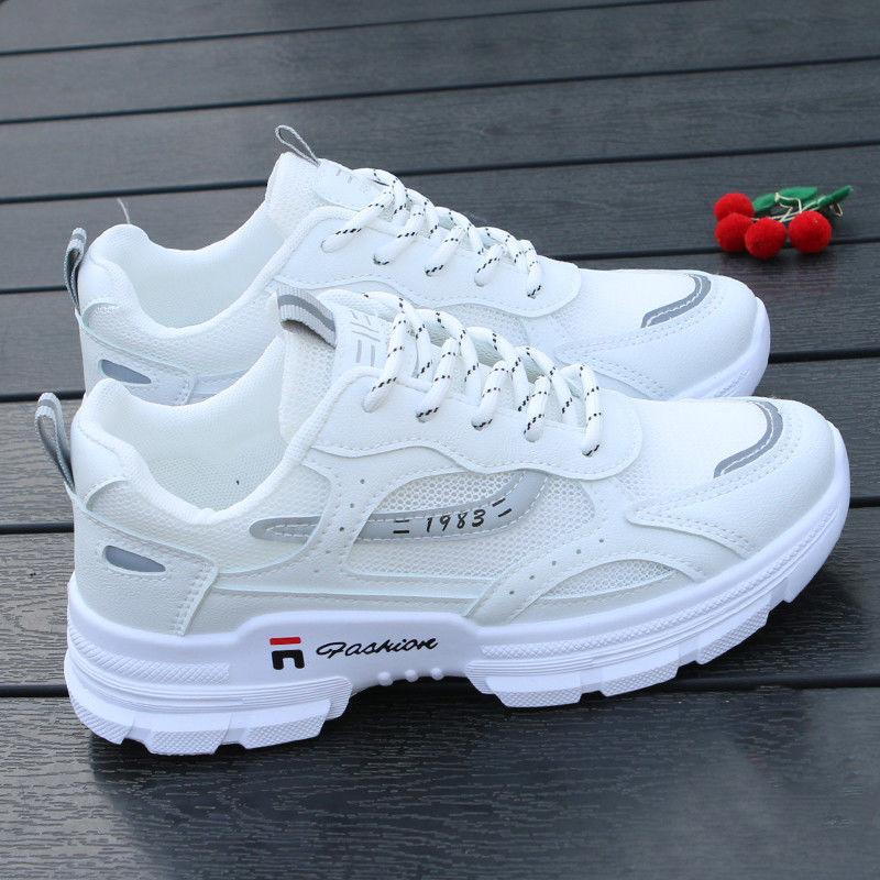 Dad Shoes Women's Ins Trendy and Versatile Spring and Summer New Mesh Sneakers Flat Bottom Light Hollow Breathable Mesh Shoes Women's Shoes