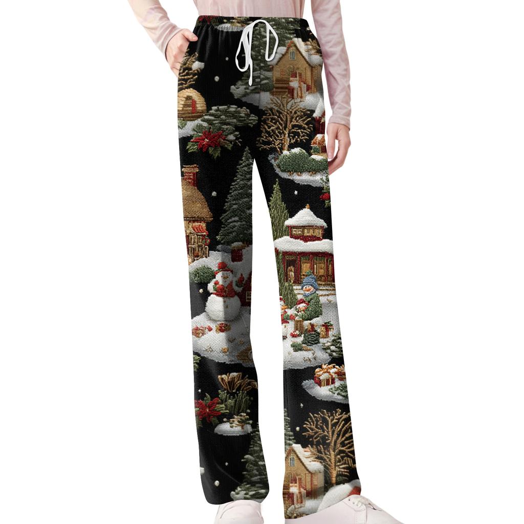 Women's Fashion Loose Casual  Printed Casual Pants