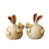 Balloon Style Fat Rabbit Ornament, Resin Statue Art Craft Easter Decor, For Bookshelf Home Living Room Office Cabinet D
