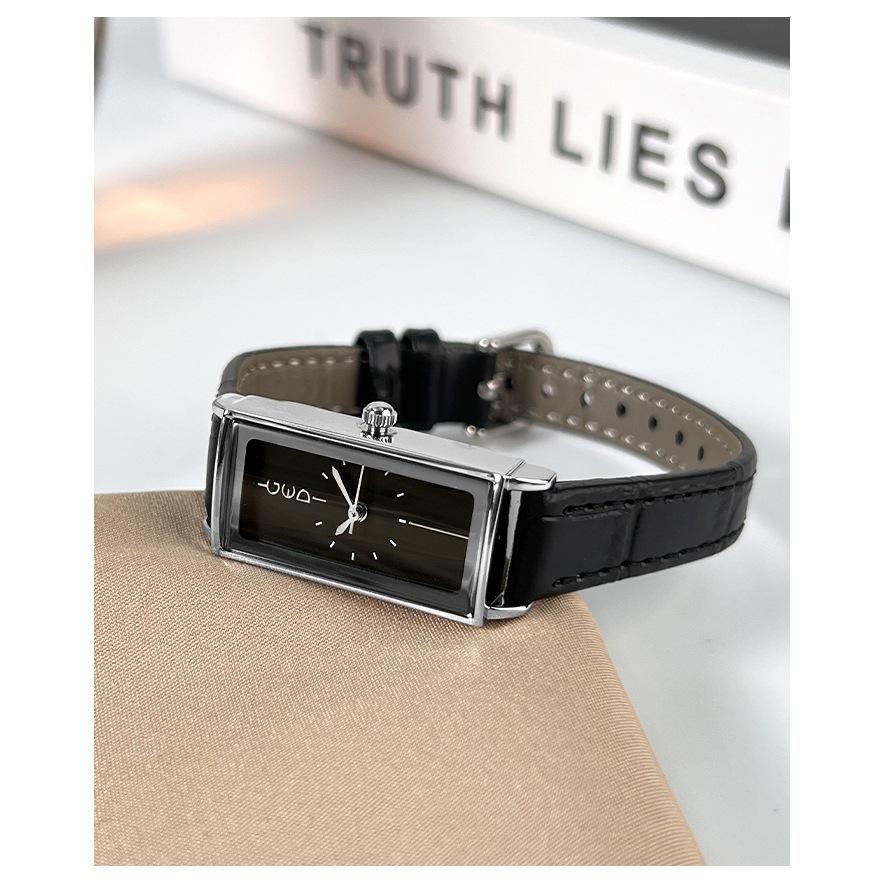 Fashion Trend Ankola Red Belt Watch Niche High-End Quartz Women'S Watch Retro Simple Watch
