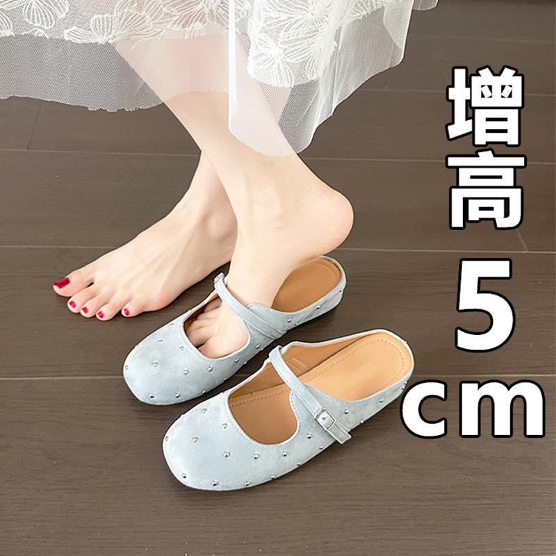 Casual One-word Ballet Shoes, Shallow Mouth Round Head Flats, Spring and Summer New Mary Jane Single Shoes