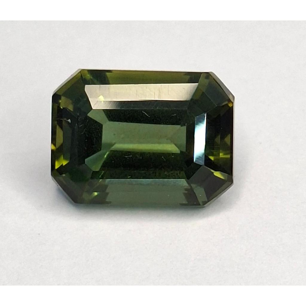 Natural Tourmaline Green 11-13 Ct Emerald Cut Certified AAA Loose Gemstone