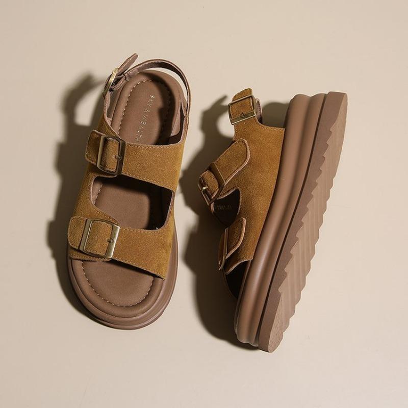 New Thick-soled Beach Shoes Versatile Velcro Sports Sandals