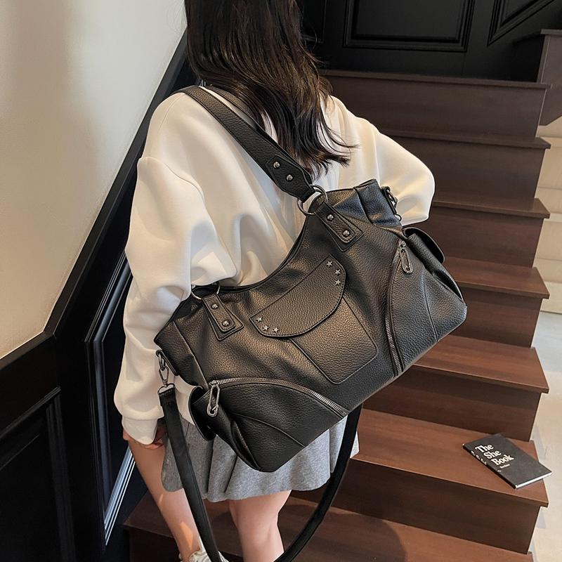 Quality Shoulder Crossbody Hobo Bags For Women Pure Color Multi Pockets Large Capacity Shopper Totes 2026 New Designer Handbags