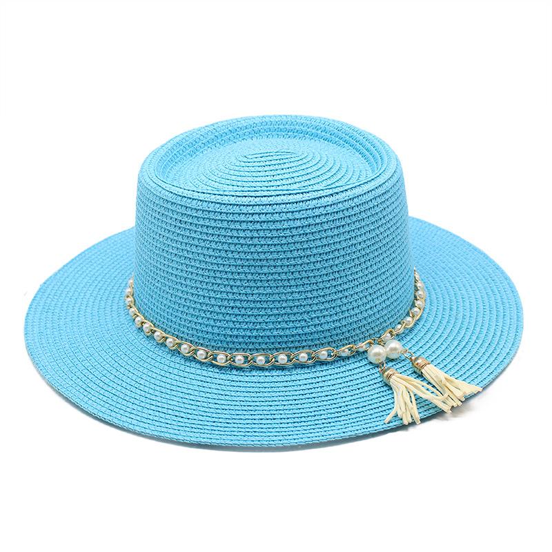 New Women Hats Summer Sun Straw Hats Outdoor Beach Panama Jazz Hats Leisure Vacation Dress Cap Sombreros De Mujer
