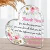 Motivational Gifts for Women, Thank You Gifts, Encouragement Cheer Up Desk Decoration for Female Colleagues, Clear Acrylic Heart Gift, Nurseries, Hom