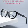 0 -0.5 -0.75 To -6.0 Blue Light Blocking Nearsighted Glasses For Women Spring Leg Cat Eye Minus Degree Prescription Spectacles