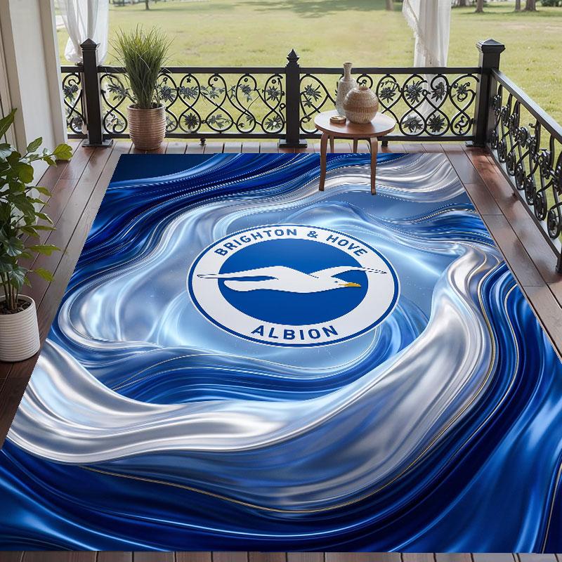 Soft Floor Carpet Brighton & Hove Albion Football Pattern Area Rug Decorative Mat For Home Room Decoration