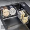 Sink holder Organizer, Suction Draining Rack, Kitchen Sponge Clear Silver 1pc