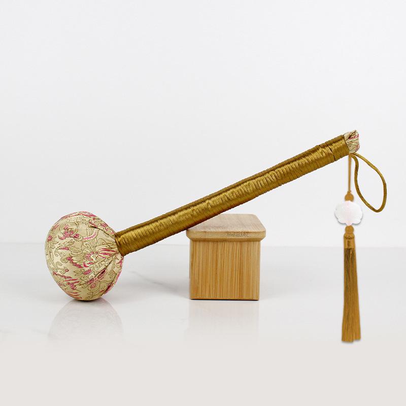 Year of the Horse Mugwort Meridian Massage Hammer - Solid Color Brocade Multifunctional Health Gift