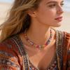 Handmade Crab Pendant Necklace Colorful Glass Beads Colorful Necklace Women Necklace  for Women