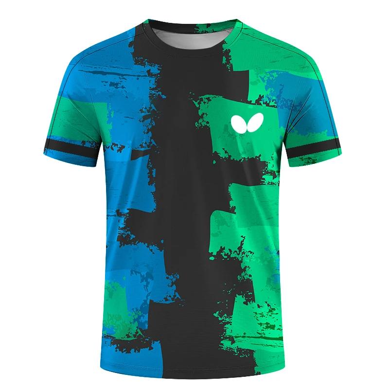 Summer New Men's Round Neck Short Sleeve 3D T-Shirt Quick Dry Ball Dress Print Loose Breathable Comfortable Top