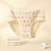 Fenteng Women's Teddy Bear Mid-Waist Cotton Briefs 4-Pack