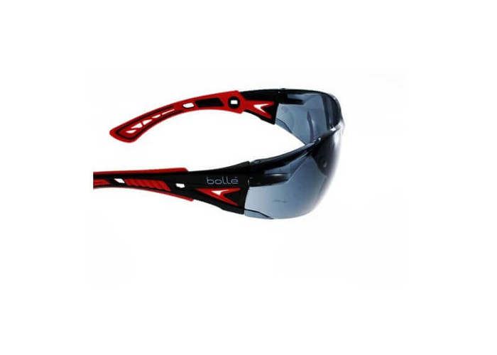 Lunettes de sécurité - bollé safety - rush+ - verres fumés - anti-glisse - ultra légères
