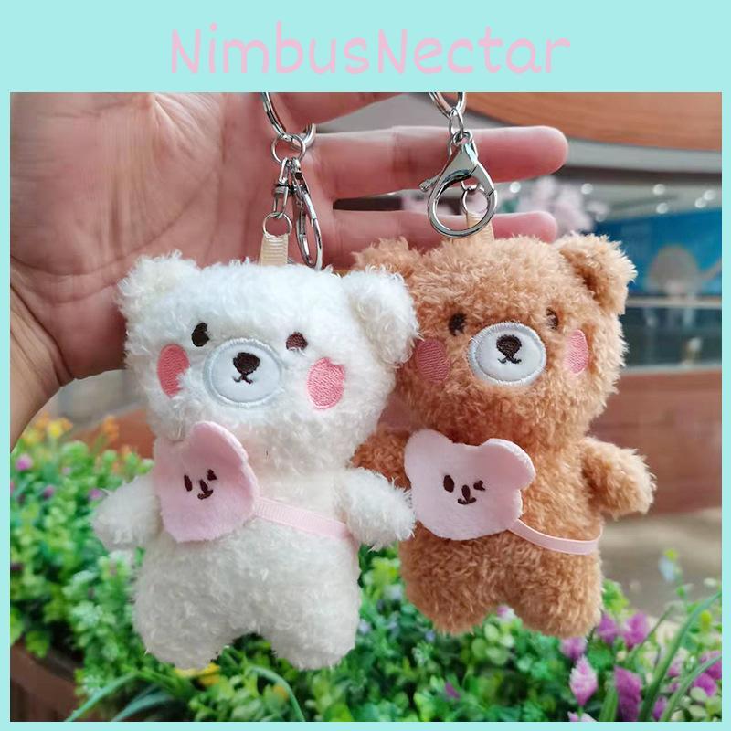 Soft And Cuddly Plush Bear Keychain Charming Toy For Backpacks And Accessories