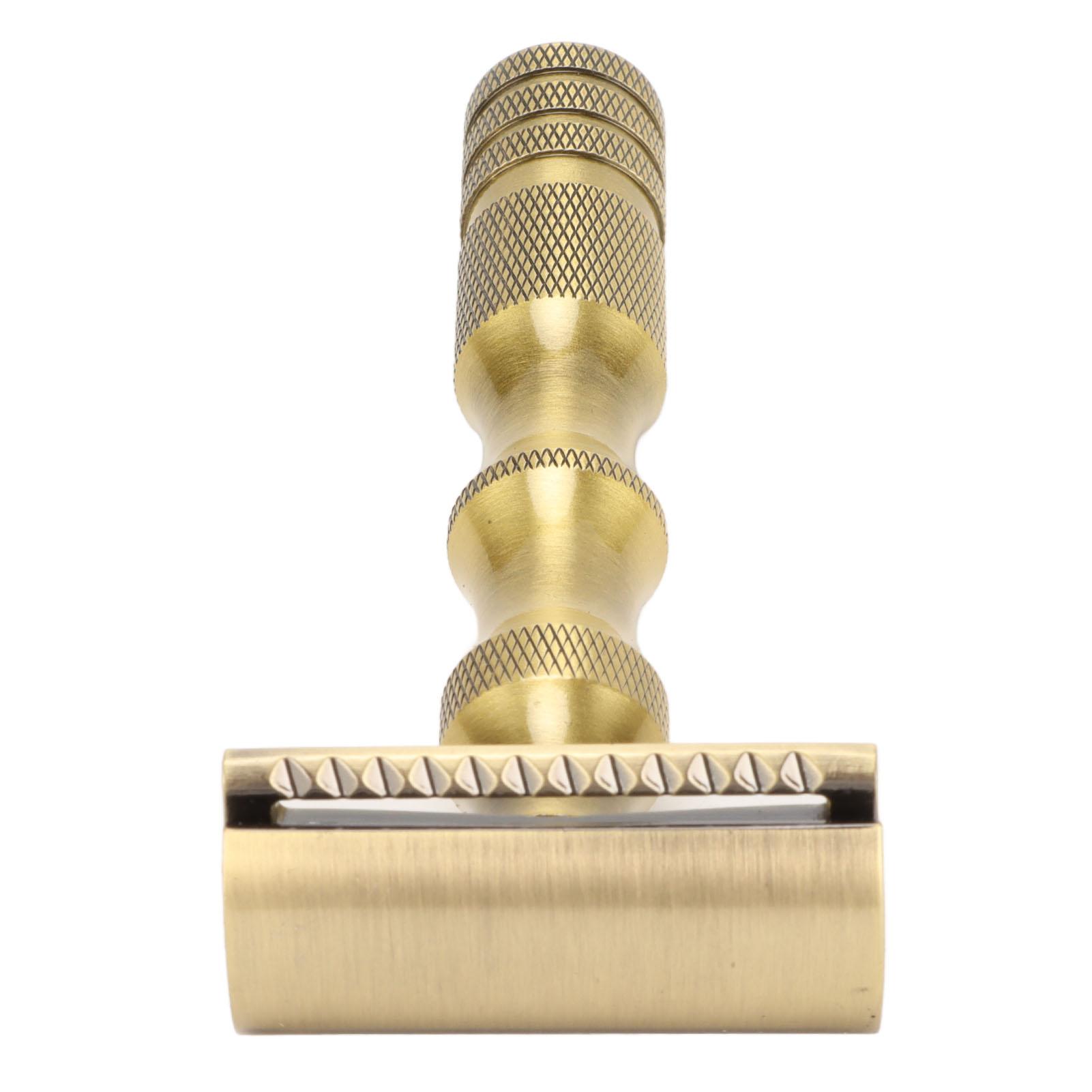 

Ручной триммер для бороды с двойными сменными лезвиями, предотвращающими скольжение, безопасный инструмент для подравнивания бороды у мужчин