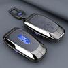 Leather Car Smart Key Case Cover Alloy Protect Shell For Ford F150 Explorer Edge Escape Mondeo Mustang Auto Accessories Sticker