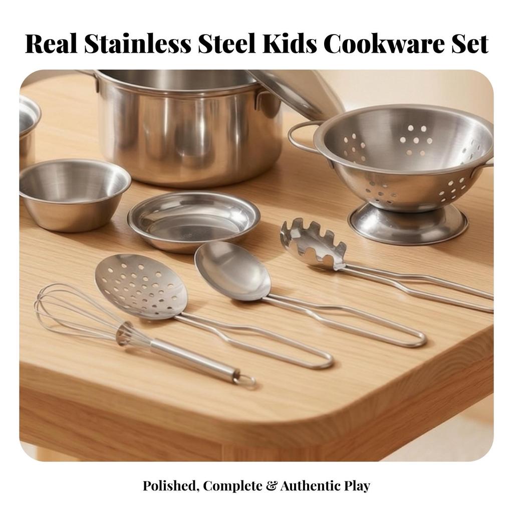 Toy Pots and Pans Set Mini Deluxe for Toddlers