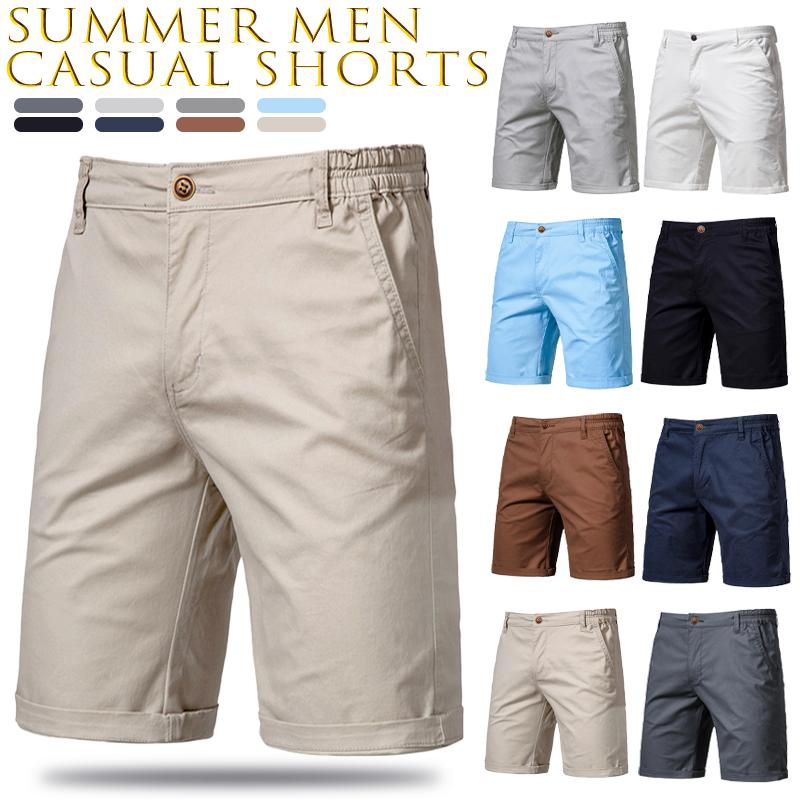Pánské šortky Chino Bavlna Regular Fit Half Pants Ležérní letní plážové kalhoty