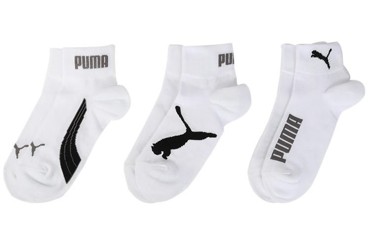PUMA Ankle Socks Unisex Combo Set 3 Pack White 907881-01 43/46