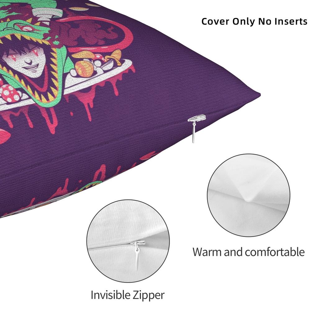 Dorohedoro Blood & Gyozas Pillow Case Cute Funny Pillow Cover Comfy Pillowcases For Sofa Bedroom Home Decor